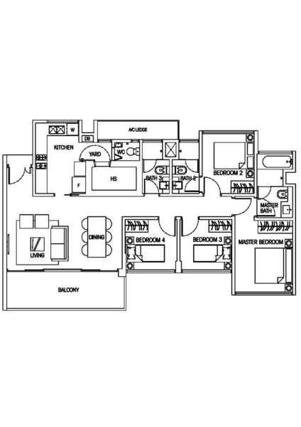 Hedges Park Condominium, 71 Flora Drive, 4 Bedrooms, 1,345 sqft, Condominium For Sale, by Zac Wong Wey Han, 500225042 - PropertyGuru.com.sg
