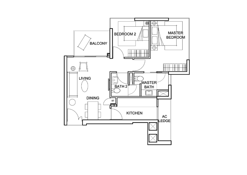 Foresque Residences, 101 Petir Road, 2 Bedrooms, 710 sqft, Condominium For Sale, by Jazzmen Teo, 500121810 - PropertyGuru.com.sg