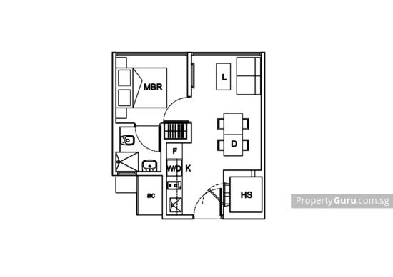 The Water Edge @ Geylang, 8 Lorong 38 Geylang, 1 Bedroom, 441 sqft ...