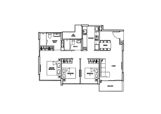 Riverparc Residence - Floor Plan