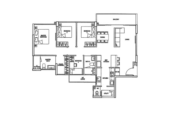 Riverparc Residence - Floor Plan