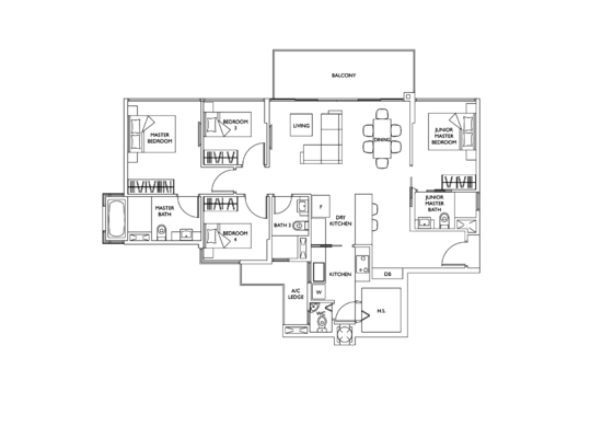 The Luxurie - Floor Plan