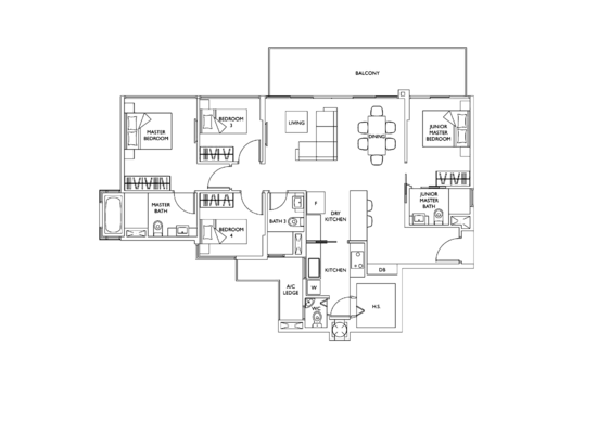The Luxurie - Floor Plan