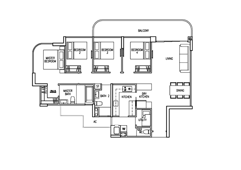 Riversound Residence, 1 Sengkang East Avenue, 4 Bedrooms, 1,367 sqft, Condominium For Sale, by Sean Lee, 500192265 - PropertyGuru.com.sg