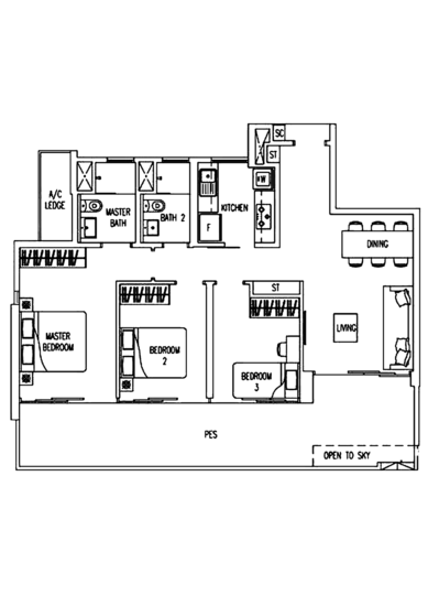 Twin Waterfalls - Floor Plan