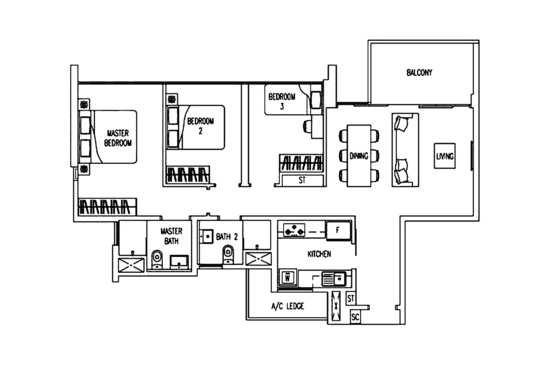 Twin Waterfalls - Floor Plan