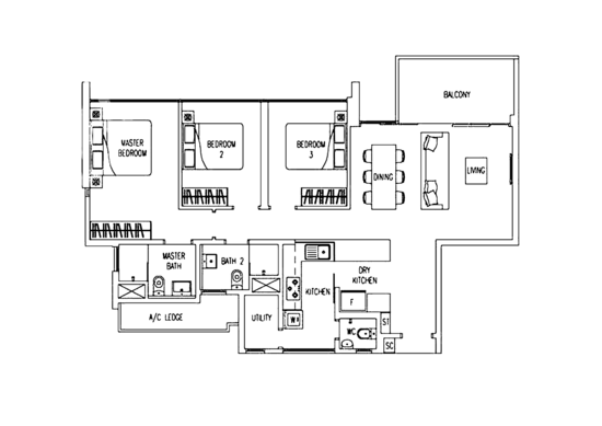Twin Waterfalls - Floor Plan