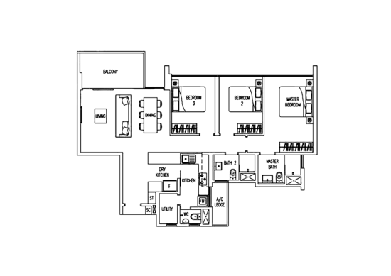 Twin Waterfalls - Floor Plan