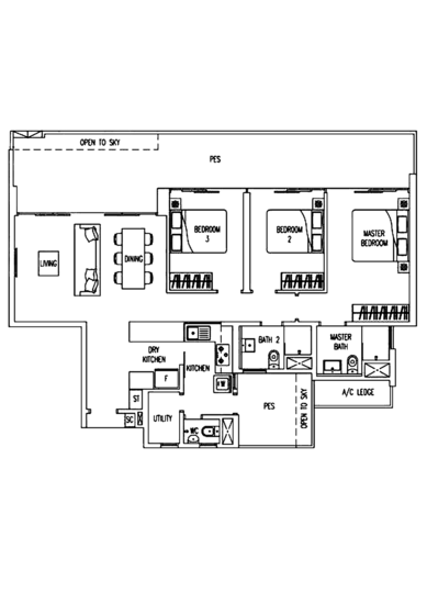 Twin Waterfalls - Floor Plan
