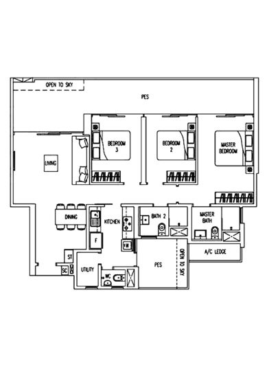 Twin Waterfalls - Floor Plan