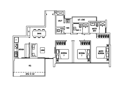 Twin Waterfalls - Floor Plan