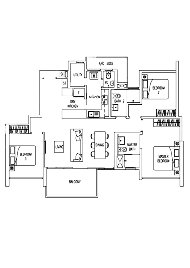 Twin Waterfalls - Floor Plan
