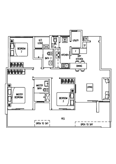 Twin Waterfalls - Floor Plan