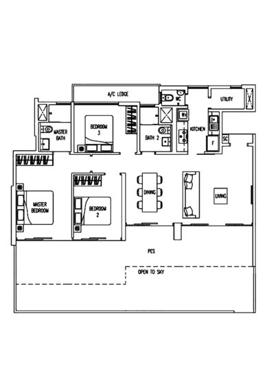Twin Waterfalls - Floor Plan