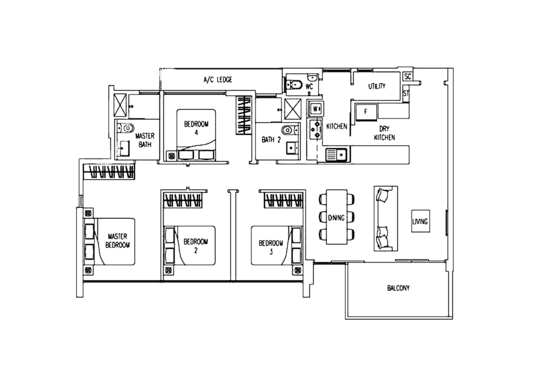 Twin Waterfalls - Floor Plan
