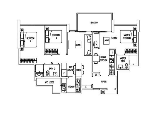 Twin Waterfalls - Floor Plan