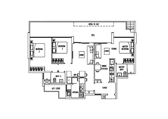 Twin Waterfalls - Floor Plan