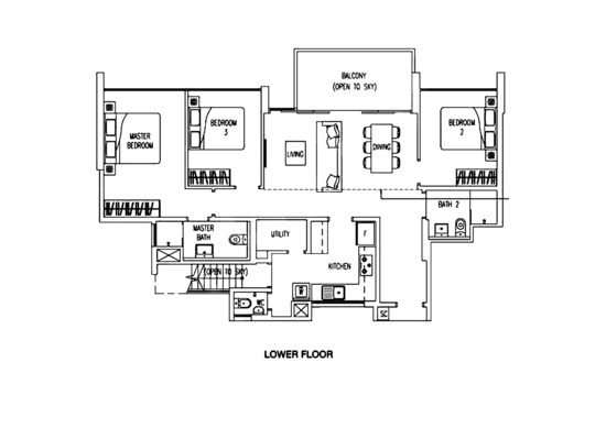 Twin Waterfalls - Floor Plan