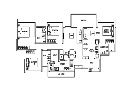 Twin Waterfalls - Floor Plan