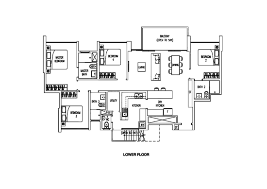 Twin Waterfalls - Floor Plan