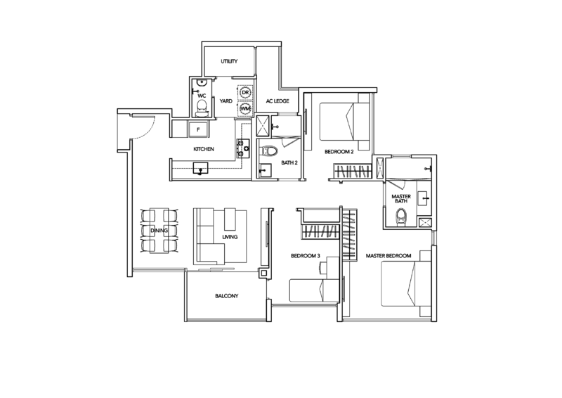 Palm Isles, 34 Flora Drive, 3 Bedrooms, 1,119 sqft, Condominium For Rent, by Emily Wong Mew Yee, 500128142 - PropertyGuru.com.sg