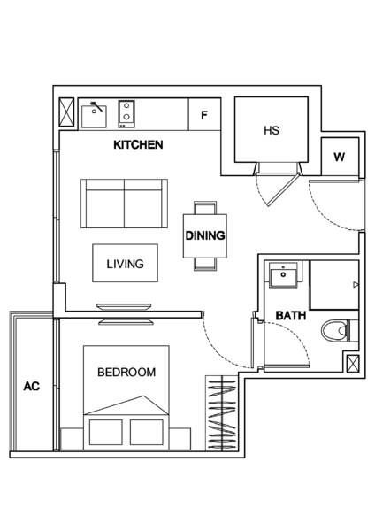 Vibes @ Upper Serangoon, 488 Upper Serangoon Road, 1 Bedroom, 400 sqft, Apartment For Rent, by Addy Bu, 24957606 - PropertyGuru.com.sg