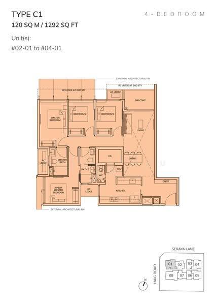 Ardor Residence, 181 Haig Road, East Coast / Marine Parade, 4 Bedrooms, 1,292 sqft, Apartment For Sale, by Thong Seck Tan, 500024610 - 2D - PropertyGuru.com.sg