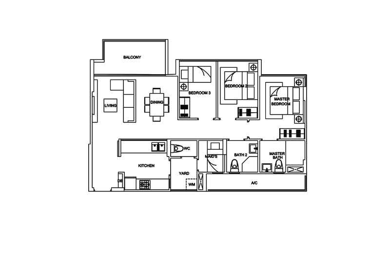 La Fiesta, 70 Sengkang Square, Hougang / Punggol / Sengkang, 3 Bedrooms, 1,001 sqft, Condominium For Sale, by Steven Lin, 500259089 - PropertyGuru.com.sg