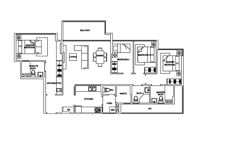 La Fiesta, 52 Sengkang Square, 4 Bedrooms, 1,367 sqft, Condominium For Rent, by Dane Kau 高国豪, 25352524 - PropertyGuru.com.sg