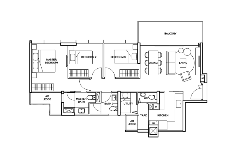The Tembusu, 107 Tampines Road, 3 Bedrooms, 1,044 sqft, Condominium For Rent, by Thomas Yeo, 500077047 - PropertyGuru.com.sg