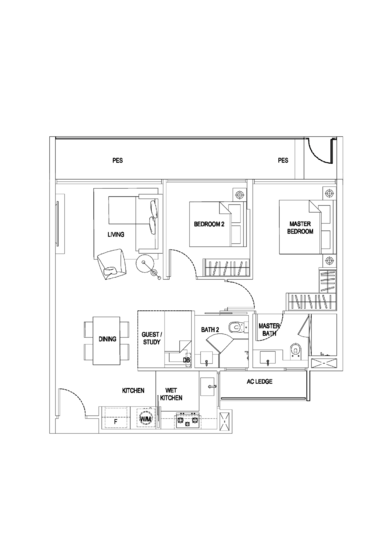 E Maisons (The Maisons) - Floor Plan