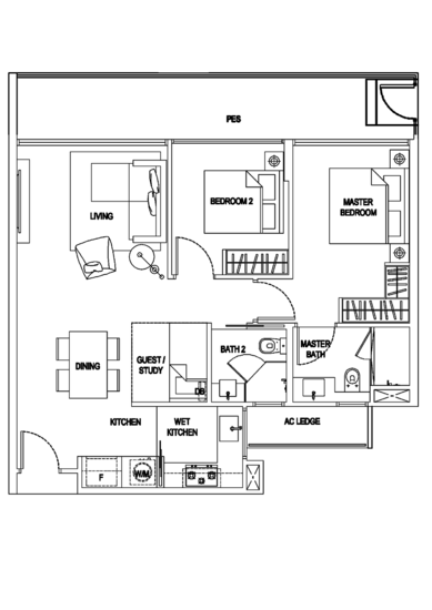 E Maisons (The Maisons) - Floor Plan