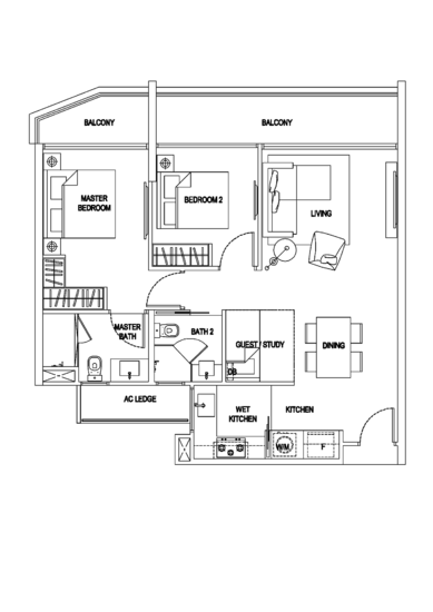 E Maisons (The Maisons) - Floor Plan