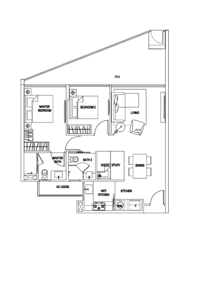 E Maisons (The Maisons) - Floor Plan