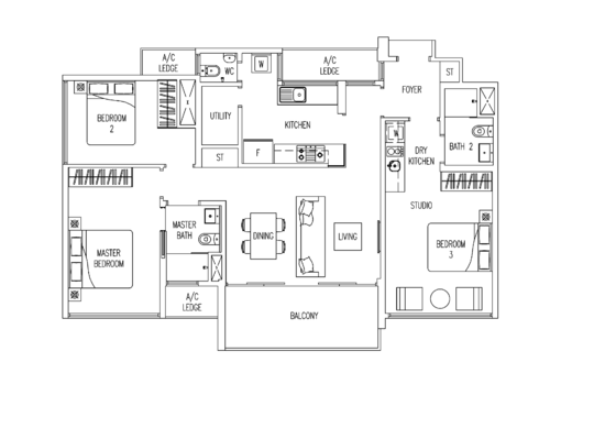 Twin Fountains - Floor Plan