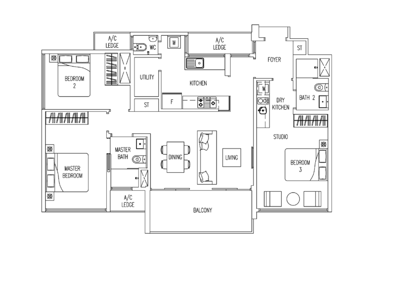 Twin Fountains, 11 Woodlands Avenue 6, 3 Bedrooms, 1,195 sqft, Executive Condominium For Sale, by Shawn Lew, 500156660 - PropertyGuru.com.sg