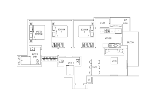 Twin Fountains - Floor Plan
