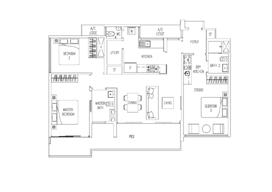 Twin Fountains - Floor Plan