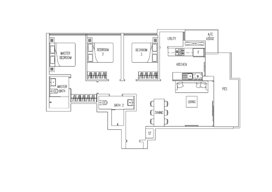 Twin Fountains - Floor Plan