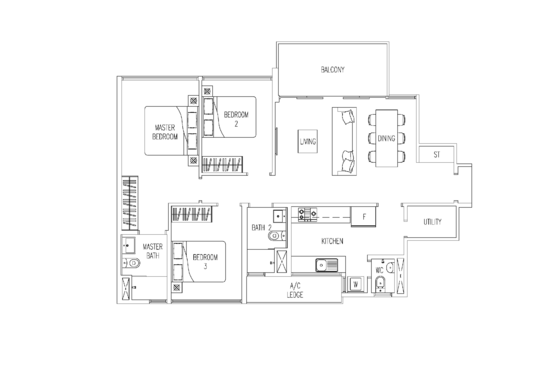 Twin Fountains - Floor Plan