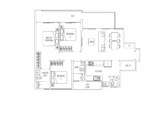 Twin Fountains - Floor Plan