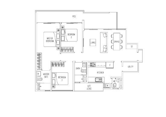 Twin Fountains - Floor Plan