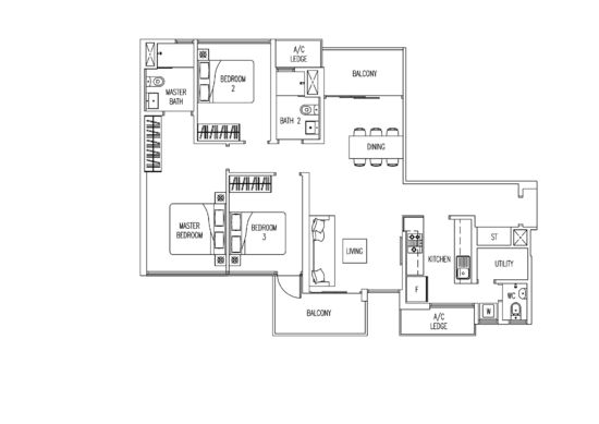 Twin Fountains - Floor Plan