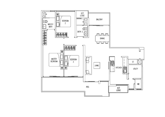Twin Fountains - Floor Plan