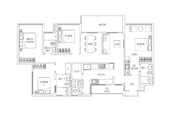 Twin Fountains - Floor Plan