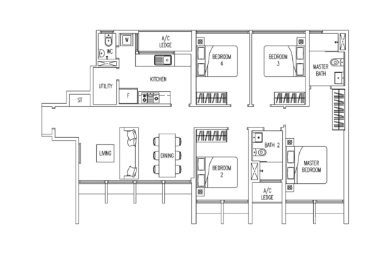 Twin Fountains - Floor Plan