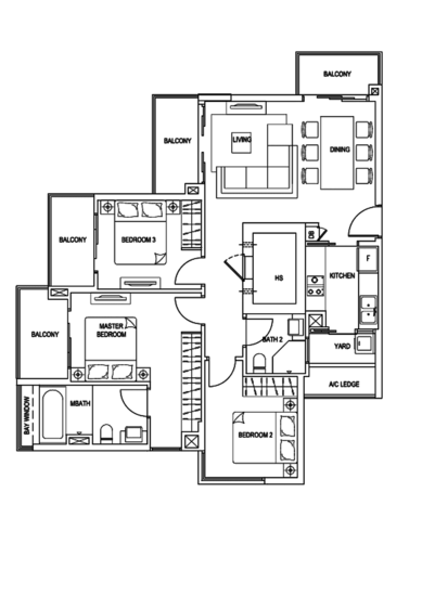 Ocean Front Suites - Floor Plan