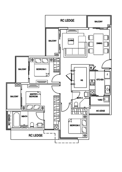 Ocean Front Suites - Floor Plan