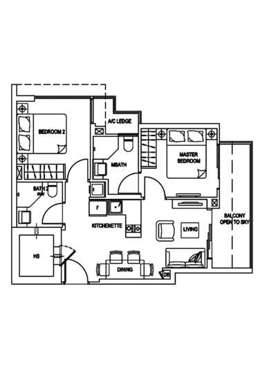 Ocean Front Suites - Floor Plan