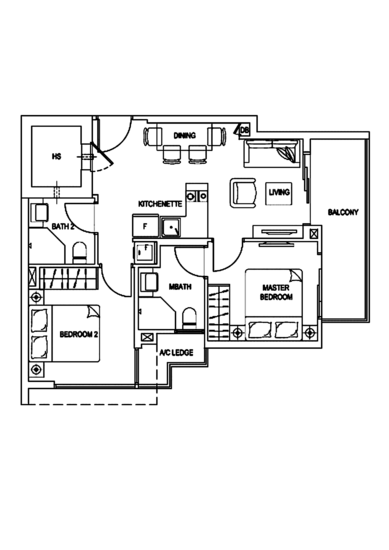 Ocean Front Suites - Floor Plan